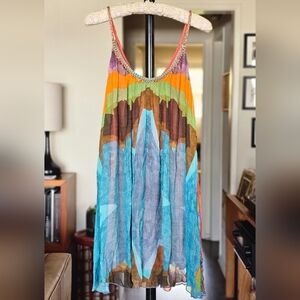 Anthropologie Bl^Nk London Multicolor Sleeveless Swing Dress